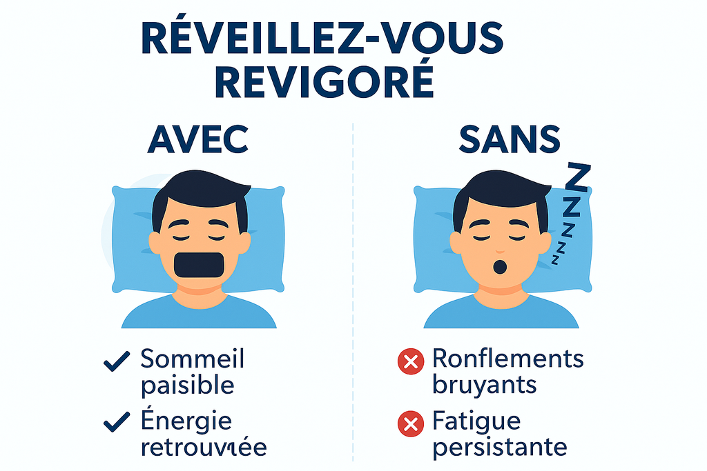 NoSnoreTape - Ruban anti-ronflement efficace et confortable.